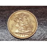 A 22CT GOLD FULL SOVEREIGN 1963