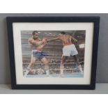 BOXING CHAMPION KEN NORTON SIGNED ACTION PHOTOGRAPH IN FRAME