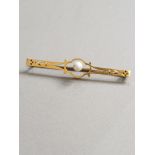 GOLD PEARL BROOCH 2.4G