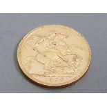 22CT GOLD 1900 FULL SOVEREIGN COIN