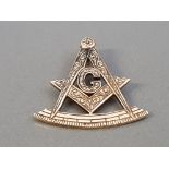 9CT GOLD MASONIC PENDANT 4.3G SIZE 3CMS