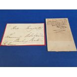 ROYALTY ENVELOPE FRONT ADDRESSED TO HER MAJESTY QUEEN ADELAIDE SIGNED AT THE LOWER LEFT THE QUEEN (