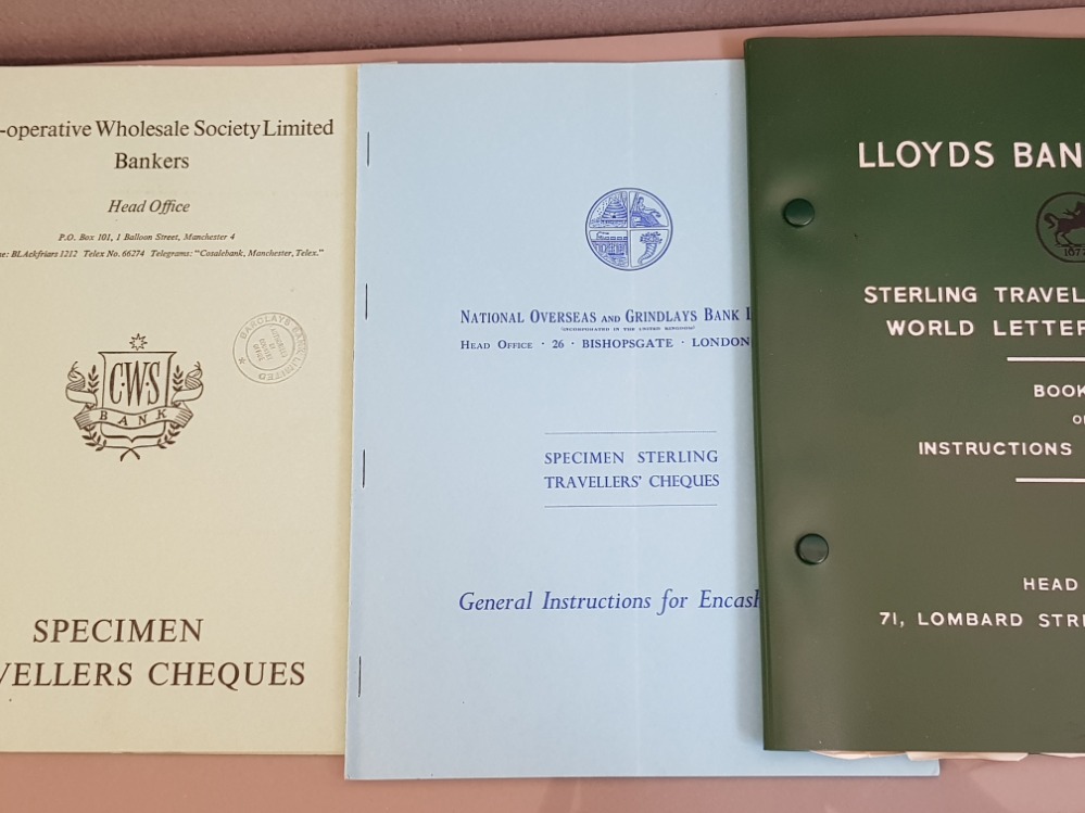 TRAVELLERS CHEQUES 1965 CO OPERATIVE WHOLESALE SOC LTD SPECIMEN TRAVELLERS CHEQUES, EACH OVER - Image 5 of 5