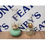2 GLASS BASED OIL LAMPS