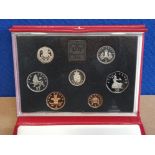 COINS ROYAL MINT UK 1988 PROOF YEAR SET OF 7 COINS IN ORIGINAL CASE