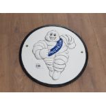 CAST METAL RUNNING MICHELIN MAN SIGN 9.5INCHES