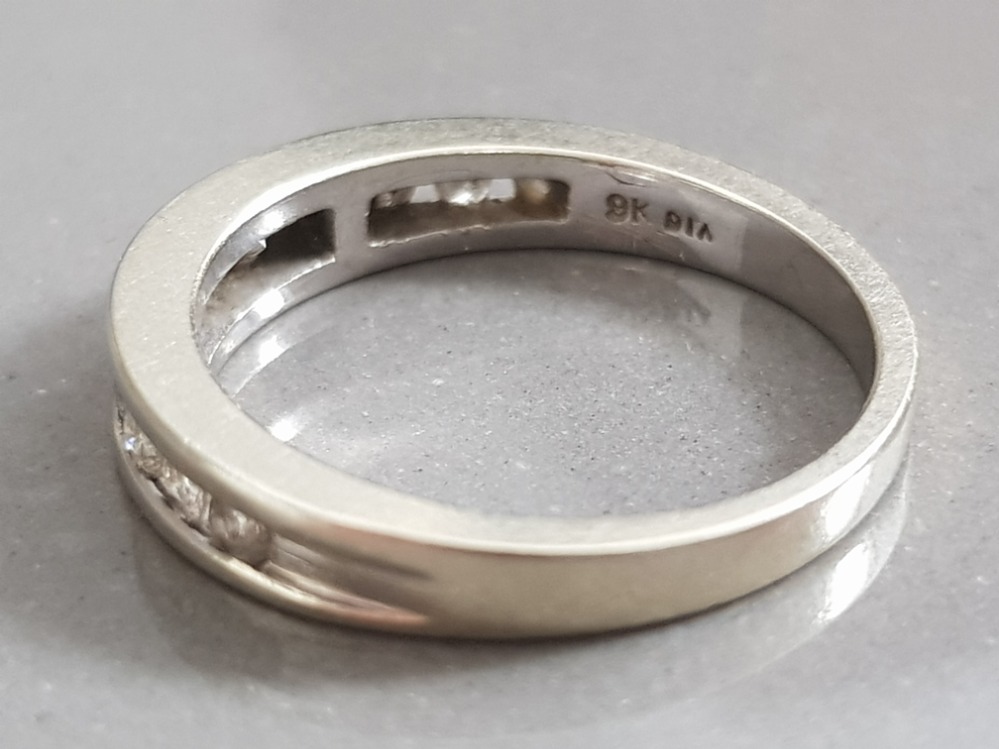 9CT WHITE GOLD HALF ETERNITY RING, 3G SIZE M1/2 - Image 2 of 2