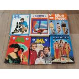 A GOOD COLLECTION OF BLUE PETER ANNUALS 3RD (1966) AND 7TH THROUGH TO 20TH. 15