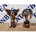 THE BRADFORD EXCHANGE ST MICHAEL LIMITED EDITION FIGURINES TRIUMPHANT WARRIOR AND STRENGTH