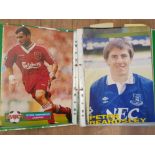 COLLECTION OF MAGAZINE PAGES, MAINLY A4 COLOURED PICTURES OF PLAYERS OF WHICH 135 ARE SIGNED.