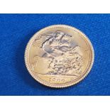 22CT GOLD 1966 FULL SOVEREIGN COIN