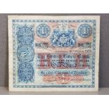 THE BRITISH LINEN BANK 1 POUND BANKNOTE DATED 19.3.1923, SERIES K287-74. FINE PLUS PICK 151B