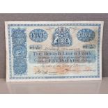 THE BRITISH LINEN BANK 5 POUND BANKNOTE DATED 23.10.1943, SERIES L/7 3/199 ABOUT FINE PICK 158B