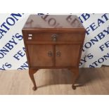 VINTAGE MID 1900S MAHOGANY SIDE CABINET 45CM BY 33CM BY 69CM