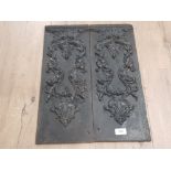 2 VICTORIAN CAST IRON FIRE INSERTS