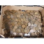 TRAY OF PRE DECIMAL COPPER PENNIES AND HALF PENNIES 4.5 KILOS