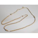 9CT YELLOW GOLD HALF LONGARD CHAIN 10.5G