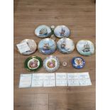 6 GREAT SHIPS COLLECTORS PLATES WITH CERTIFICATES TOGETHER WITH 5 PIECES OF LIMOGES INC VASE ETC