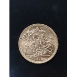 22CT GOLD FULL SOVEREIGN COIN 1978