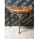 MAHOGANY D SHAPED HALL TABLE