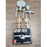 A BOXED STAR TREK U S S ENTERPRISE MODEL KIT PLUS OTHER