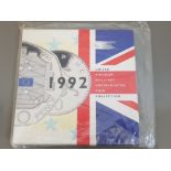 UK ROYAL MINT 1992 UNCIRCULATED COIN SET, STILL SEALED IN ORIGINAL PACK