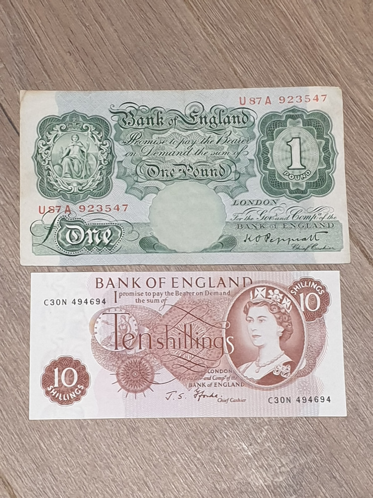 KENNETH PEPPIATT BANK OF ENGLAND £1 NOTE TOGETHER WITH JOHN STANDIS FORDE 1966-1970 BANK OF