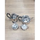 4 PIECE EPNS TEASET, CELTIC BORDERS