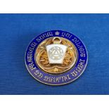 MEDAL SILVER GILT AND ENAMEL MASONIC MEDAL 1917 BIRMINGHAM BY SPENCER & CO