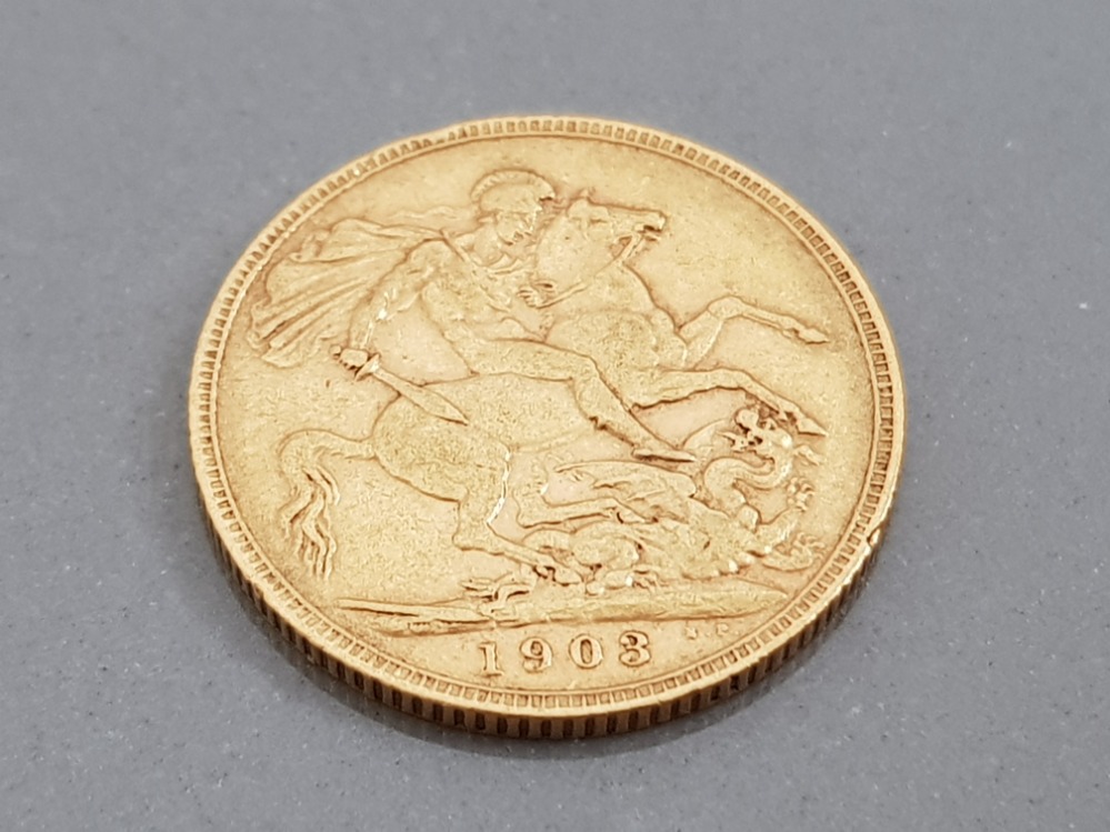 22CT GOLD 1903 FULL SOVEREIGN COIN