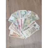 65 MISCELLANEOUS WORLDWIDE BANKNOTES