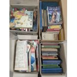 4 BOXES OF MISCELLANEOUS VINTAGE BOOKS