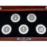 CELTIC FC SILVER BULLION COIN COLLECTION COMPRISING OF 5 1 OUNCE PURE SILVER COINS HOUSED IN