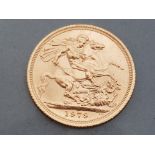 22CT GOLD 1979 FULL SOVEREIGN COIN