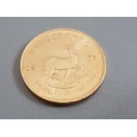 22CT GOLD 1OZ SOUTH AFRICAN KRUGERRAND 1975