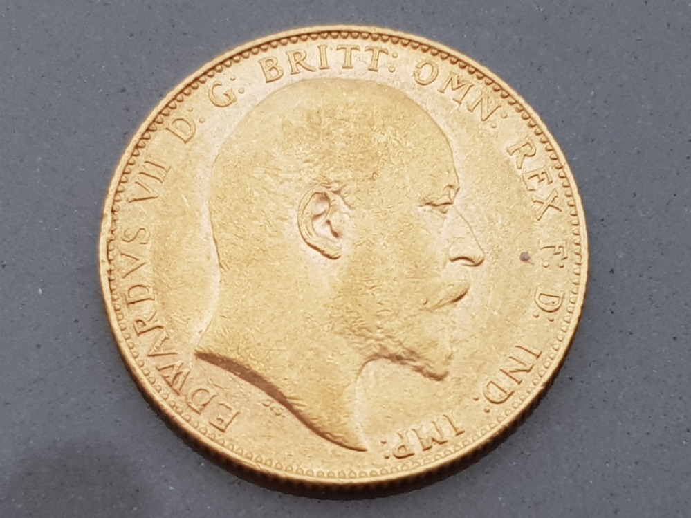 22CT GOLD 1906 FULL SOVEREIGN, MINT MARK P/PERTH - Image 2 of 2