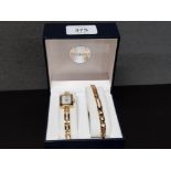 BOXED LADIES SEKONDA WRISTWATCH AND BRACELET 2 PIECE SET