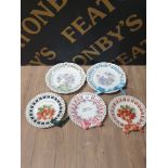 5 BAVARIAN RETICULATED RIBBON PLATES