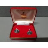 SILVER CELTIC DESIGN OVAL CUFFLINKS STAMPED 925 8.1G