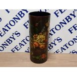 EARLY 20TH CENTURY HANDPAINTED FLORAL PATTERNED STICK STAND