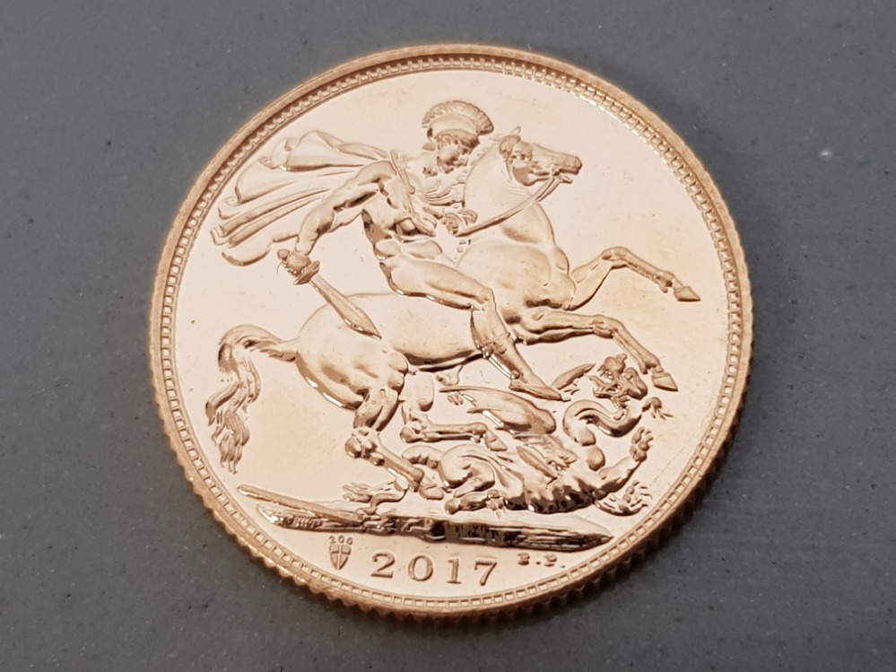 22CT GOLD 2017 FULL SOVEREIGN COIN