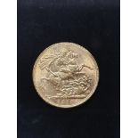 22CT GOLD FULL SOVEREIGN COIN 1910