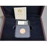 22CT GOLD UNCIRCULATED 1914 GEORGE V FULL SOVEREIGN COIN IN PRESENTATION CASE