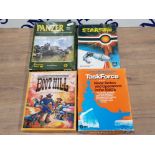 4 BOXED TABLE TOP WAR GAMES INCLUDES STARFIRE, TASKFORCE, BOOT HILL AND PANZER