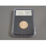 22CT GOLD 1967 UNCIRCULATED FULL MARY GILLICK SOVEREIGN COIN