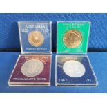 COINS 4 CASED UNCIRCULATED COINS INCLUDES ROYAL WEDDING 29TH JULY 1981