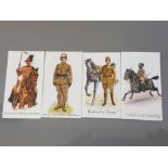 4 HARVEY AND DAVEY CIGARETTE CARDS, 1902 COLONIAL TROOPS, 4 DIFFERENT CARDS IN NICE CONDITION