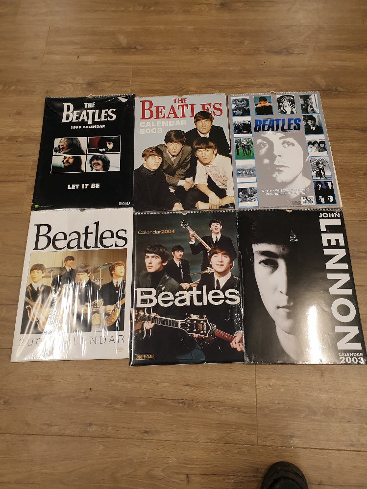 COLLECTION OF BEATLES CALENDARS 5 SEALED AND 1 INCLUDING THE SESSIONS LET IT BE - Image 2 of 2