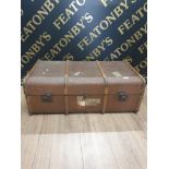 A VERY LARGE VINTAKE TRAVELLING TRUNK SAS 3FT BY 1FT BY 20INCH