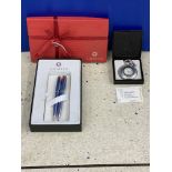 2 SHAEFFER PENS BOXED BIROS PLUS A SEKONDA PACKET WATCH AS NEW IN BOX